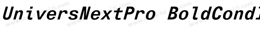 UniversNextPro BoldCondIt字体转换